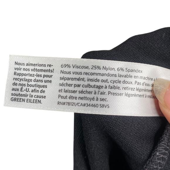 Eileen Fisher Black Minimalist Stretch Ponte Knit Viscose Pencil Skirt SZ XSP - Picture 8 of 8